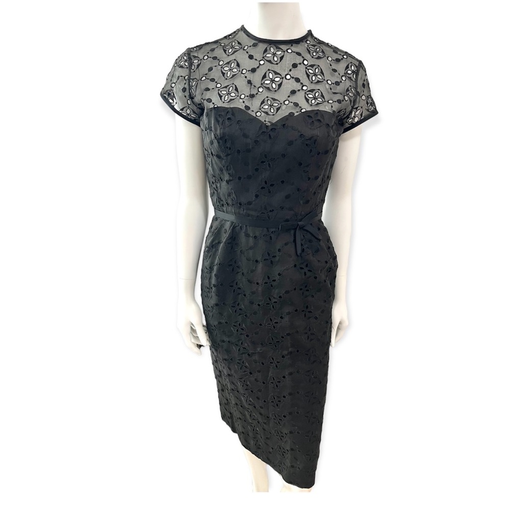 Vintage Klever Klad Black Silk Cocktail Dress